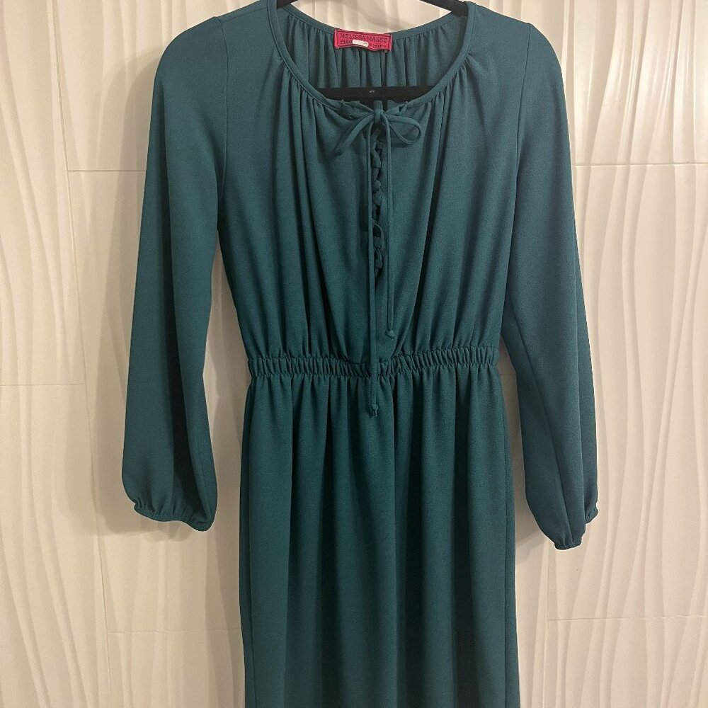 Melissa Masse Green Dress Sz S